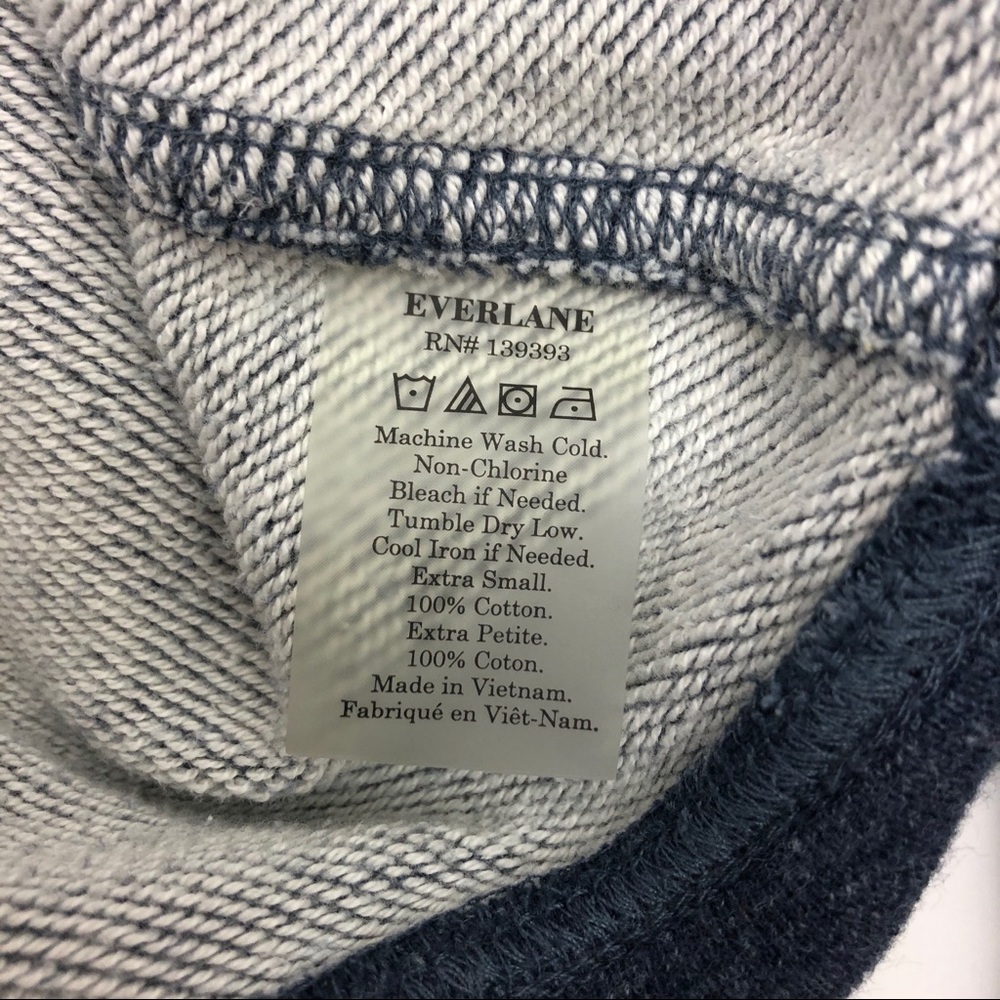 Everlane The Crew Sweatshirt: Marled Navy Blue - Picture 12 of 12